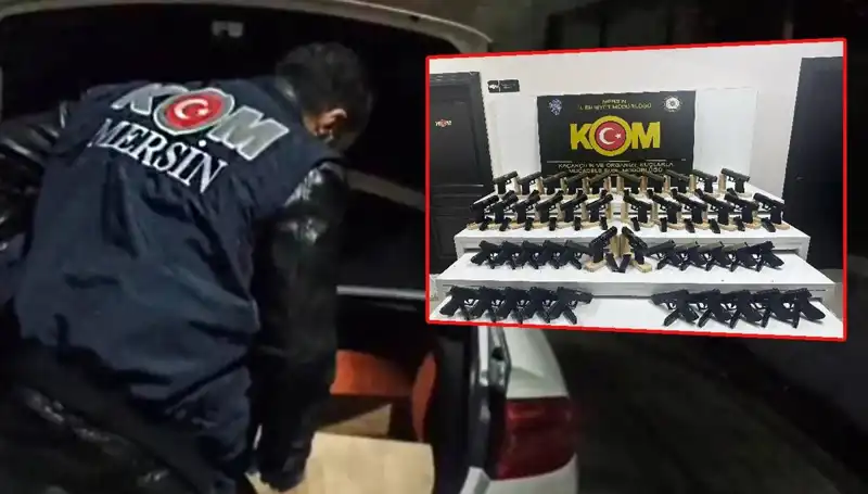Mersin'deki Otomobil Deposu Göründüğü Gibi Değil: Silahlarla Dolu!