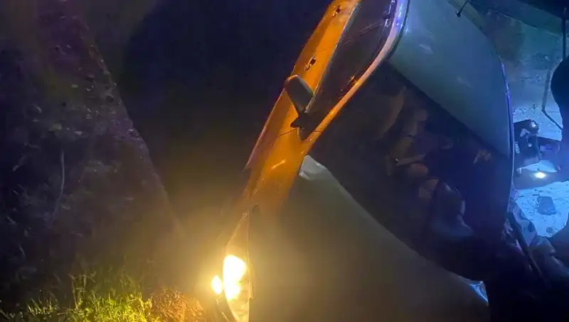 Adana'da Otonom Araç Kazası: Şarampole Devrilen Otomobilde 2 Yaralı