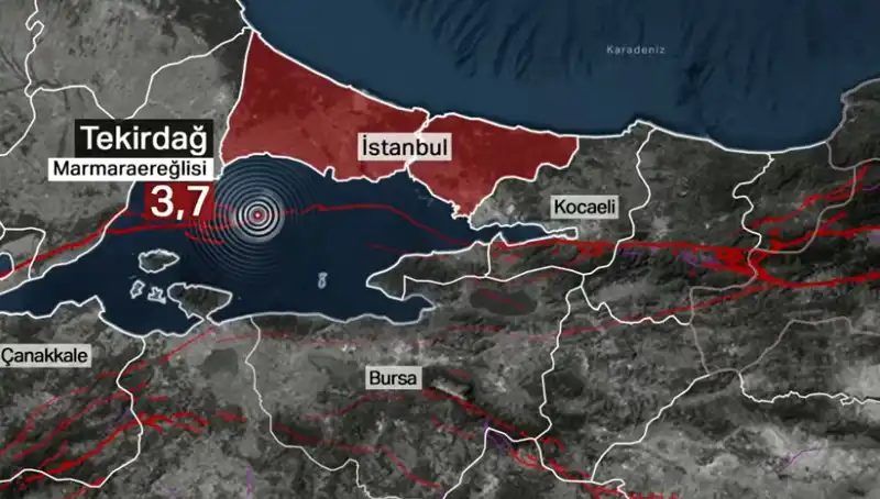 Marmara Denizi'nde Beklenmedik 3,7 Büyüklüğünde Deprem: Yetkililer Açıklamada Bulundu