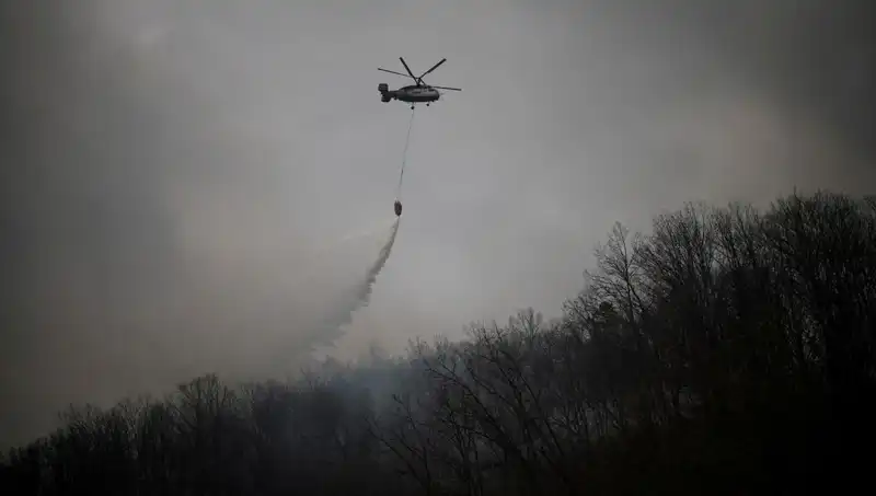 Güney Kore'de Yangın Söndürme Helikopteri Düştü: 1 Kayıp, Nedenler Araştırılıyor
